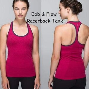 Lululemon Ebb And Flow Racerback Tank In Red Size 4